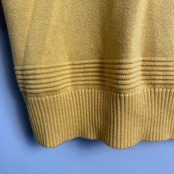 Banana Republic Factory Long Sleeve 1/2 Button Front Mustard V-Neck Cardigan M - Picture 7 of 13